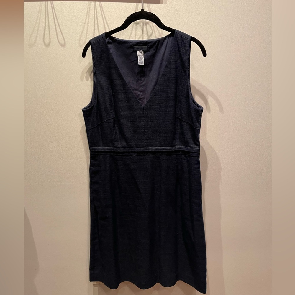 Jcrew Suiting Dress Navy Size 12